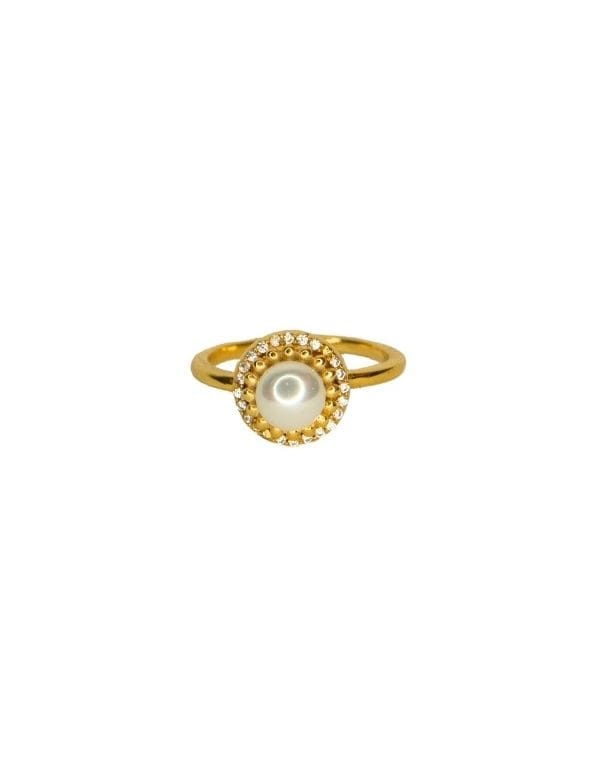 Pearl Solitaire Yüzük